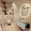 MONDIAZ TURE-DLUX 60cm toiletmeubel Greey. EDEN wastafel Frappe positie rechts. Zonder kraangat. SW1102790
