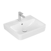 Villeroy & Boch O.novo wastafel 55x46cm met overloop 1 kraangat wit SW448415