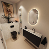MONDIAZ TURE-DLUX 100cm toiletmeubel Urban. EDEN wastafel Ostra positie midden. Met 1 kraangat. SW1104779