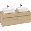 Villeroy & Boch Legato wastafelonderkast 140x55cm 4 lades Nordic oak SW479587