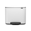 Brabantia Bo Pedaalemmer - 11+23 liter - 2 kunststof binnenemmers - wit SW1026526
