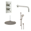 Crosswater MPRO Inbouwdoucheset - 30cm hoofddouche - wandarm - glijstangset - ronde handdouche - RVS SW999826
