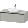 Duravit Ketho 2 wastafelonderbouwkast incl. consoleplaat met 1 lade 120x55x45.9cm met handgreep antraciet betongrijs mat SW772662