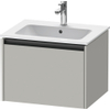 Duravit Ketho 2 wastafelonderbouwkast met 1 lade 61x48x44cm met greep antraciet betongrijs mat SW772184