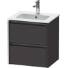 Duravit Ketho.2 wastafelonderkast 51x42x54.9cm geschikt voor 1 waskom Spaanplaat Grafiet Mat SW772973