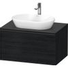 Duravit D-Neo wastafelonderkast 80x45.9x55cm 1 lade Eiken (zwart) Mat SW641182