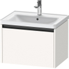 Duravit Ketho 2 wastafelonderbouwkast met 1 lade 63.4x45.5x44cm met greep antraciet wit supermat SW771881