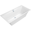 Villeroy en Boch Squaro Edge 12 kunststof bad quaryl rechthoekig 160x75x45cm incl. poten en afvoer /overloopcombinatie wit 0942245