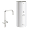 GROHE Red Keukenkraan - hoog - 3 in 1 - u uitloop - l size boiler - supersteel geborsteld SW108063