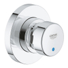 GROHE Euroeco Cosmopolitan S inbouw douchekraan zelfsluitend 1/2 blauw/rood chroom 0441906