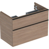 Geberit iCon wastafelonderkast 88.8x61.5x47.6cm 2 lades met softclose Spaanplaat Eiken SW637652