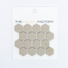 SAMPLE The Mosaic Factory London mozaïektegel 2.3x2.6x0.5cm voor vloer voor binnen en buiten Zeshoek Keramiek Grijs SW862073