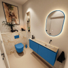 MONDIAZ TURE-DLUX 120cm toiletmeubel Jeans. EDEN wastafel Frappe positie rechts. Zonder kraangat. SW1102853