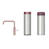 Quooker Fusion Square kokendwaterkraan - draaibare uitloop - PRO3 incl. Cube reservoir - Warm / kokend / bruisend / gefilterd water - Rosé koper SW968497