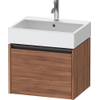 Duravit Ketho 2 wastafelonderbouwkast met 1 lade 58.4x46x44cm met greep antraciet noten mat SW772109