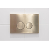 QeramiQ Push metal Bedieningsplaat geborsteld Goud met rond dualflush frontbediening voor Geberit UP320 inbouwreservoir SW706200