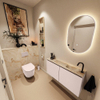 MONDIAZ TURE-DLUX 100cm toiletmeubel Rosee. EDEN wastafel Frappe positie rechts. Met 1 kraangat. SW1102971