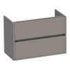BRAUER Adore wastafelonderkast ondiep - 80x39x55cm - 2 softclose lades - greeploos - 1 sifon uitsparing - mat taupe SW1198488