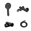 Brauer Black Edition Badkraan opbouw - 2 gladde knoppen - handdouche rond 3 standen - mat zwart SW568384