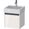 Duravit Ketho 2 wastafelonderbouwkast met 1 lade 48.4x46x44cm met greep antraciet hoogglans wit SW772373