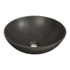 Saniclass Glad (dunne rand) opbouwwaskom 42x42x14cm zonder overloop rond natuursteen Basalt SW17529