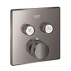 Grohe Grohtherm SmartControl Inbouwthermostaat - 3 knoppen - vierkant - hard graphite SW484556