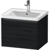 Duravit Ketho 2 wastafelonderbouwkast met 1 lade 58.4x45.5x44cm met greep antraciet eiken zwart mat SW772858