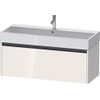 Duravit Ketho 2 wastafelonderbouwkast met 1 lade voor enkele wastafel 118.4x46x44cm met greep antraciet hoogglans wit SW772927