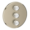 GROHE SmartControl afbouwdeel v. inbouwkraan volume (stopkraan) voor 3 functies rond brushed nikkel SW354654