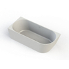 Arcqua Pinto half vrijstaand ligbad 180x80cm Links mat wit SW804557