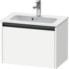 Duravit Ketho 2 wastafelonderbouwkast met 1 lade 61x39x44cm met greep antraciet wit mat SW772882