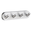 Smedbo Home Handdoekhaak - 18x4cm - 4 haken - geborsteld chroom SW12160