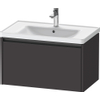Duravit Ketho 2 wastafelonderbouwkast met 1 lade 78.4x45.5x44cm met greep antraciet grafiet supermat SW772966