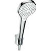 Hansgrohe Croma Select S PorterS badset met Croma Select S Vario handdouche met wandhouder met Isiflex`B doucheslang 160cm wit/chroom 0605474