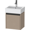 Duravit Ketho 2 wastafelonderbouwkast met 1 deur 43.4x33.8x44cm links, met greep antraciet Linnen mat SW772392