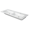 Duravit ME by Starck meubelwastafel dubbel zonder kraangaten met overloop 130x49cm mat wit SW297065