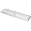INK Momento wastafel - 180x45x9cm - 2 wasbakken - 2 kraangaten - polystone wit glans SW157912
