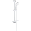 GROHE New Tempesta 100 Glijstangset - 60cm - ronde handdouche - 4 straalsoorten - gladde doucheslang - met zeepschaal - chroom/wit SW108112