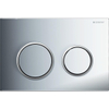 Geberit Omega20 bedieningsplaat - 2-toets spoeling - rond - gl.chr./matchr./gl.chr. 0700233