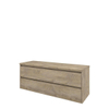 Proline Top badkamermeubelset - 140x46x55.2cm - wastafelblad - symmetrisch - MFC Raw oak SW648876