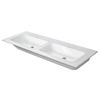 Duravit Me by starck dubbele wastafel 130x49cm zonder kraangat met overloop wit SW527379