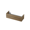 INK Wastafelonderkast - 120x45x35cm - 1 lade - greeploos - houten keerlijst - MFC Zuiver eiken SW439471