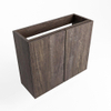 Mondiaz FOWY fonteinonderkast - 60x22x50cm - 2 deuren - push to open - softclose - Dark Brown SW1016787