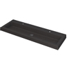 INK Dock wastafel - 120x40x6cm - 1 wasbak - 2 kraangaten - Quartz zwart SW68567