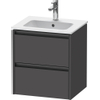 Duravit Ketho.2 wastafelonderkast 51x42x54.9cm geschikt voor 1 waskom Spaanplaat Grafiet Mat SW772996