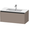 Duravit Ketho 2 wastafelonderbouwkast met 1 lade 101x48x44cm met greep antraciet basalt mat SW772205