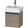 Duravit Ketho 2 wastafelonderbouwkast met 1 deur 43.4x33.8x44cm rechts, met greep antraciet eiken terra mat SW772368