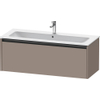 Duravit Ketho 2 wastafelonderbouwkast met 1 lade voor enkele wastafel 121x48x44cm met greep antraciet basalt mat SW772679