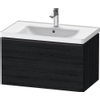 Duravit D-Neo wastafelonderkast 78.4x44x45.2cm 1 lade met softclose Eiken (zwart) Mat SW640811