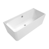 Villeroy & Boch Collaro half vrijstaand hoekbad 180x80cm rechthoek hoek rechts overloop chroom Acryl Glans Wit SW354291